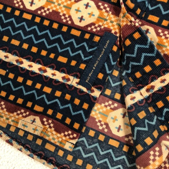 Roark Shirt Men's M Multicolor Aztec Flannel 100% Cotton Pocket Logo Button Down - Picture 8 of 16